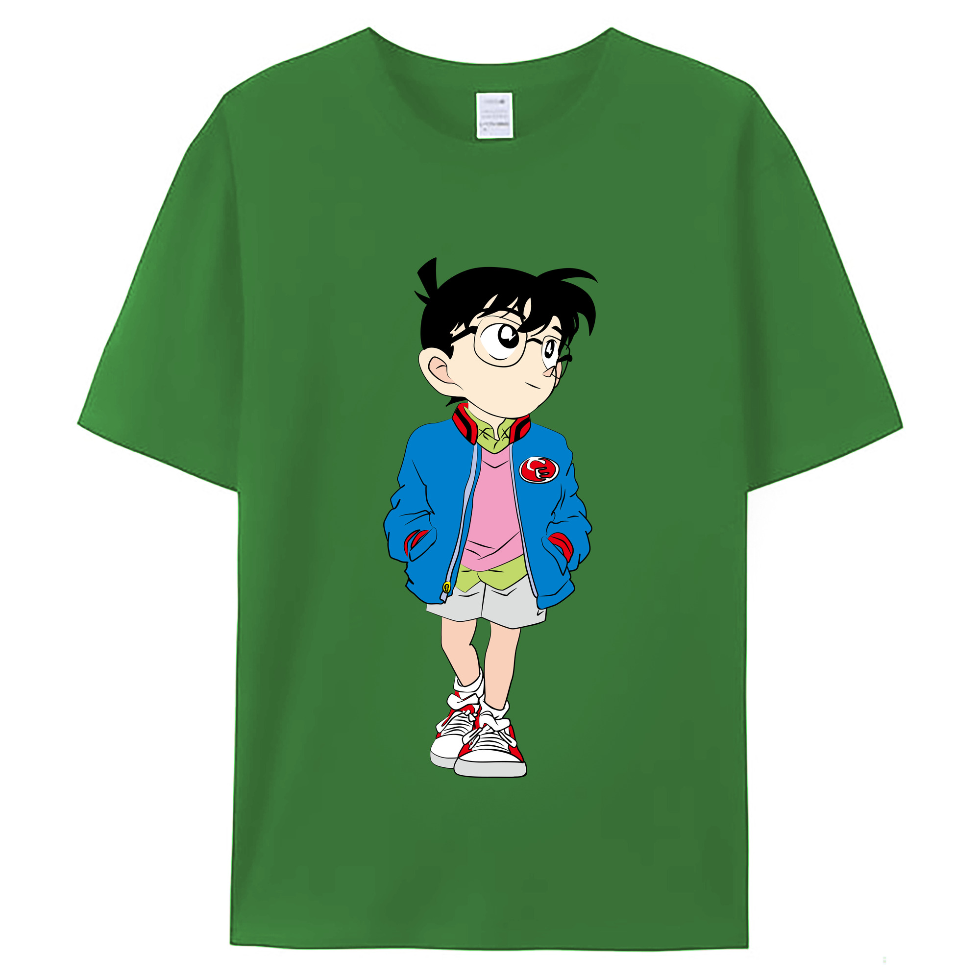（画像用） 名探偵コナン 江戸川 コナン Detective Conan Conan Edogawa レディースカジュアルプリントTシャツ（綿100％）